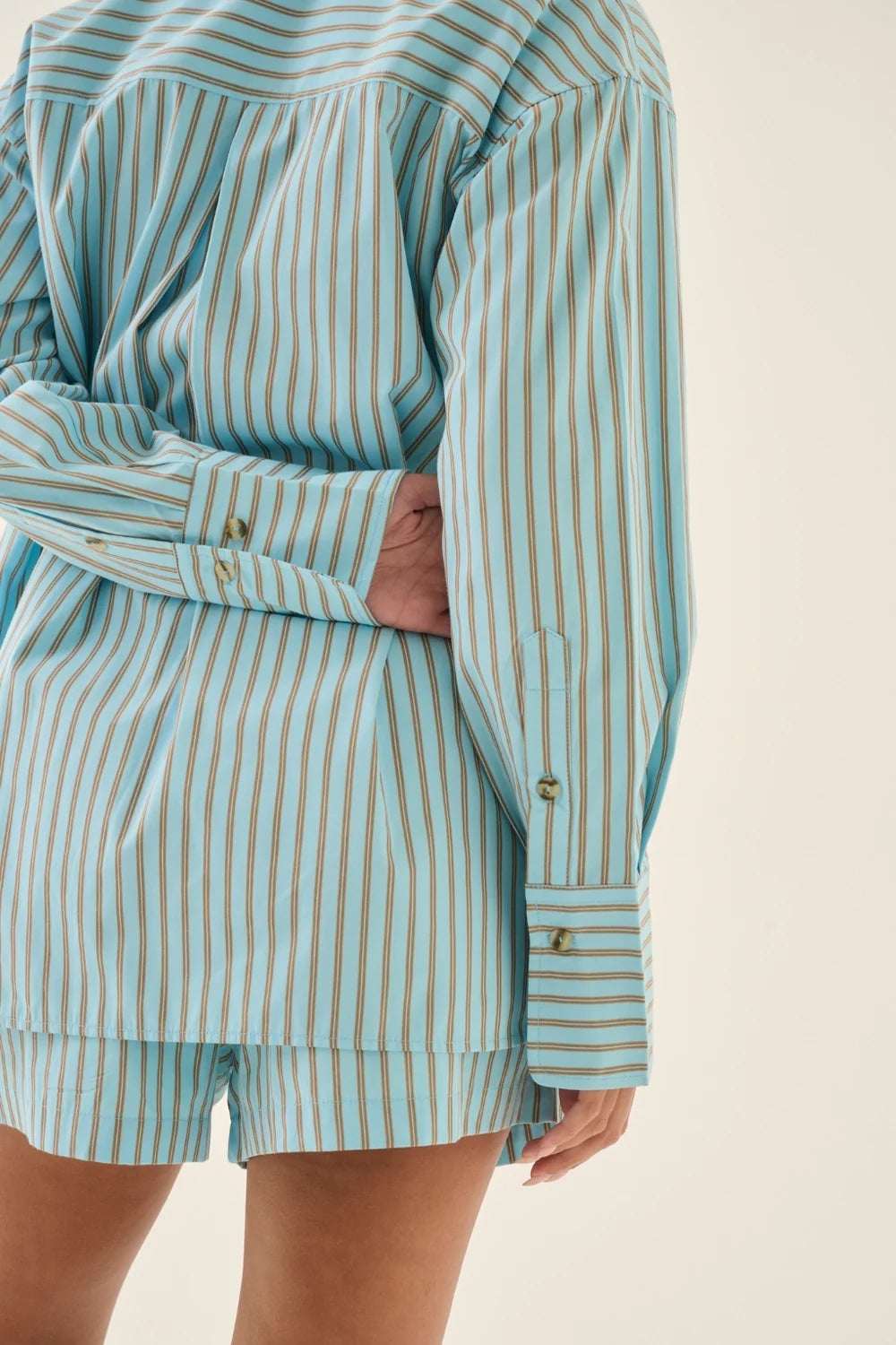 Ajja stripe shirt, sky blue