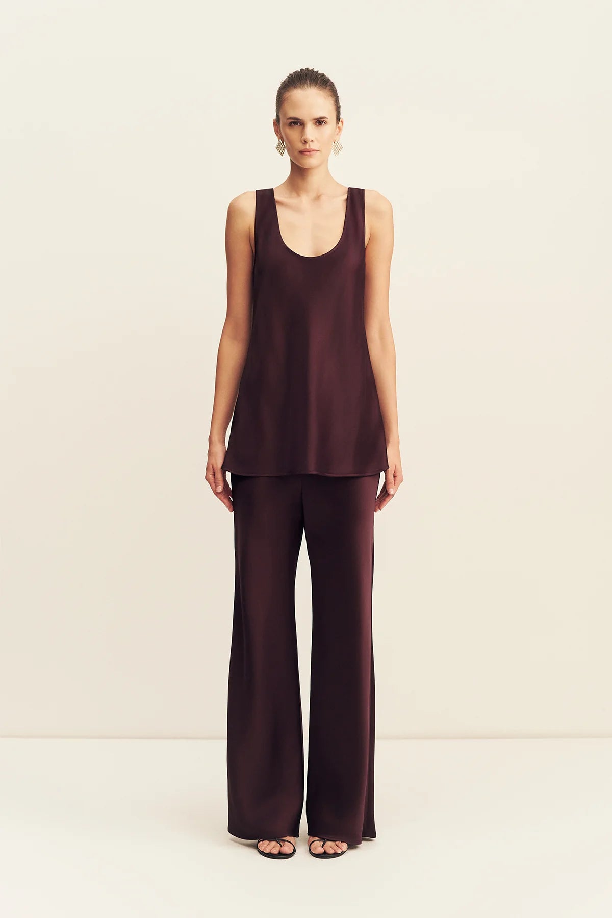 Savanna bias cut pant, plum