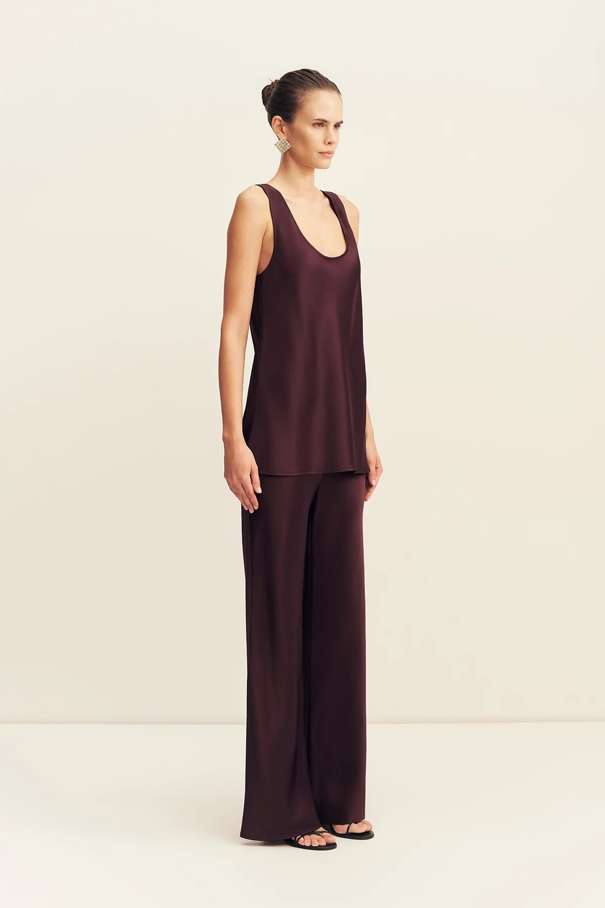 Savanna bias cut pant, plum