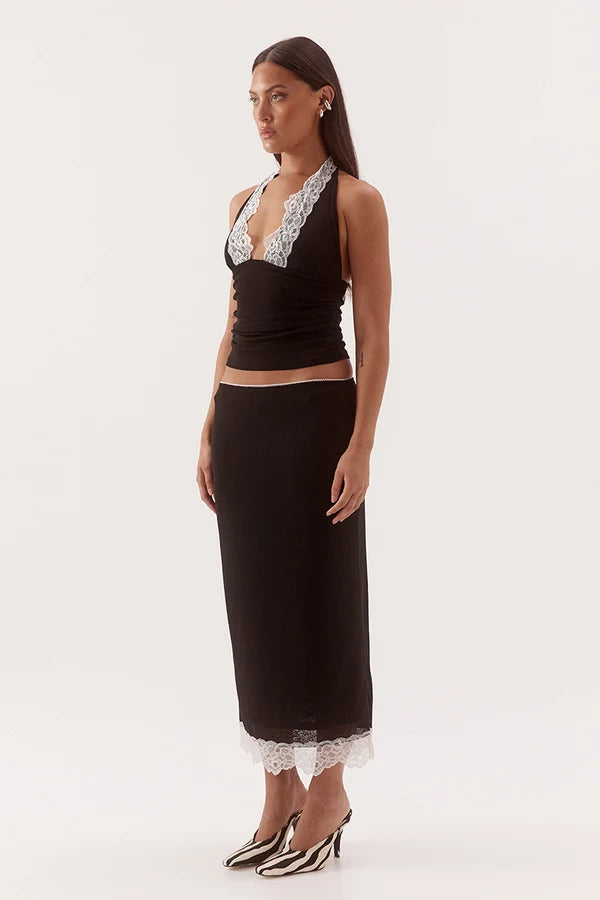 Harlow top, black/chalk