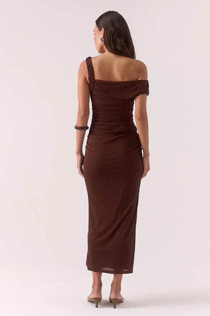 Rua asym dress, ganache