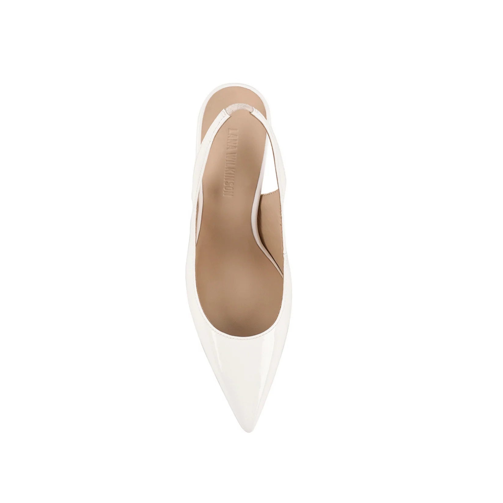 Celeste pump, white patent leather