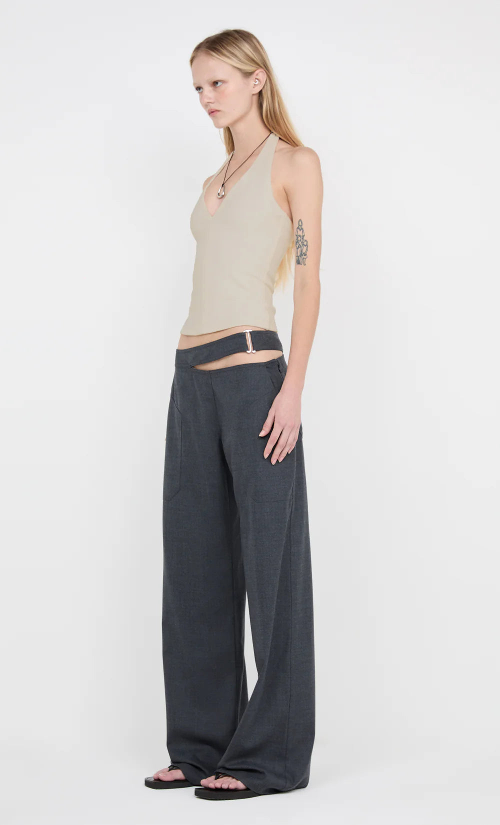 Ione halter top, Taupe