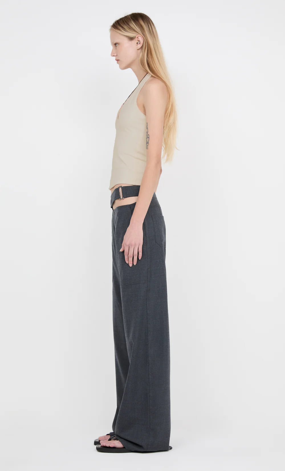 Ione halter top, Taupe