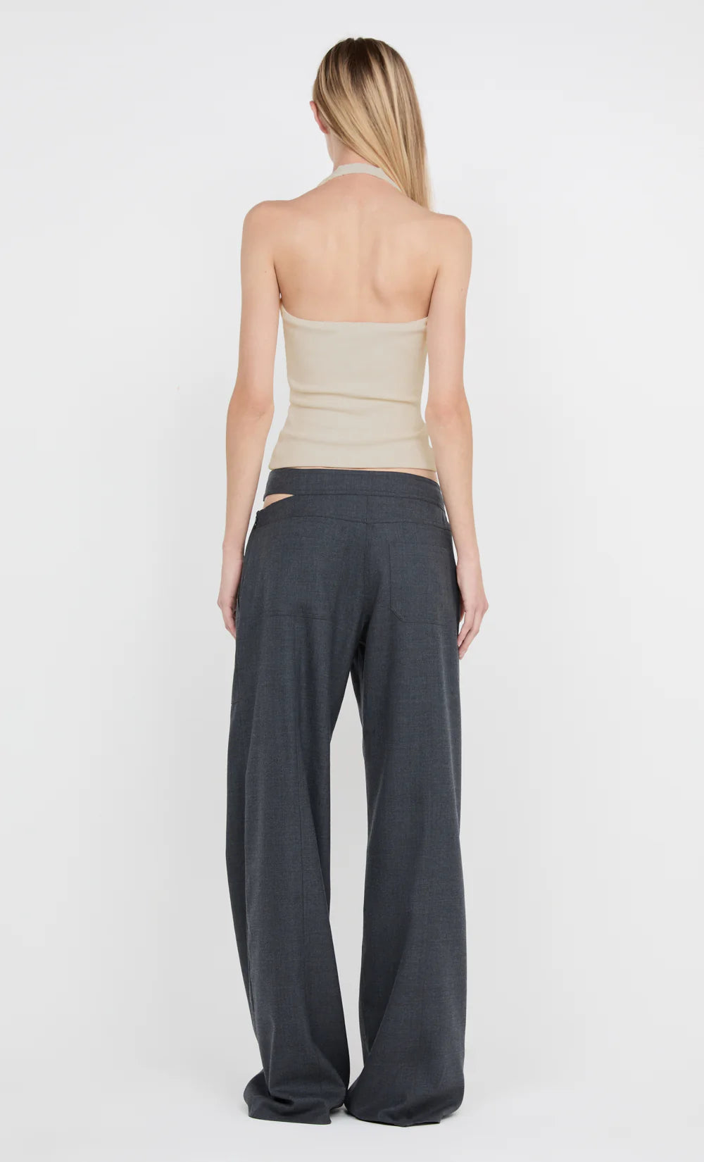 Ione halter top, Taupe