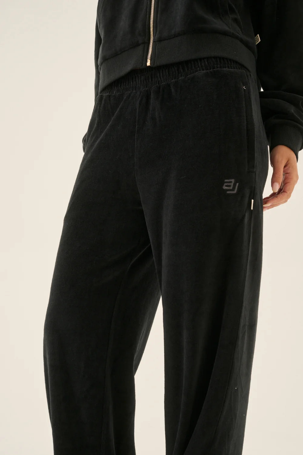 Aj velour trackpant, noir
