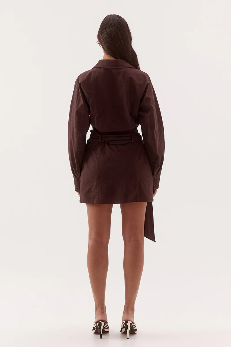 Marlowe shirt dress, espresso