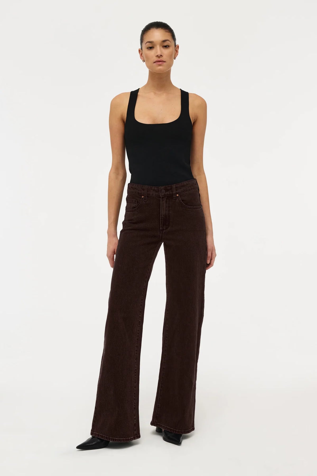 Eva wide jeans, sable