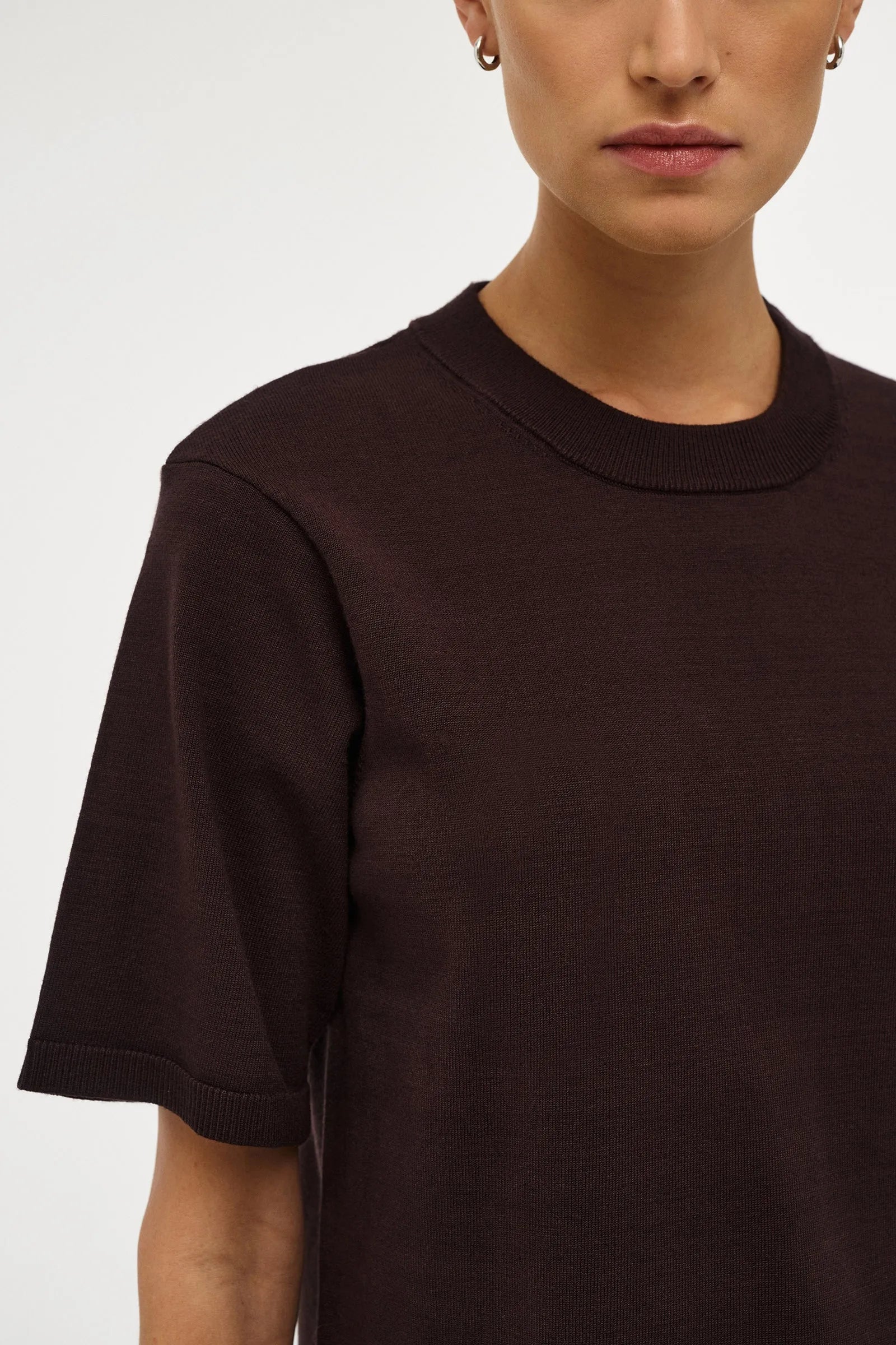 Knit tee, sable