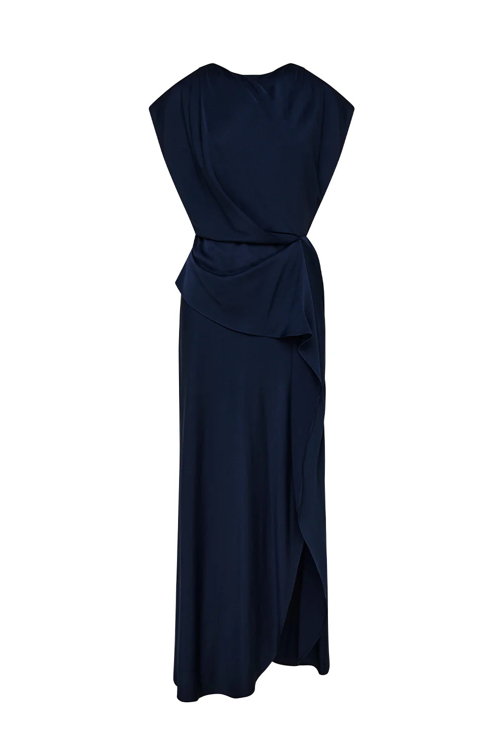 fluid notion drape dress, navy