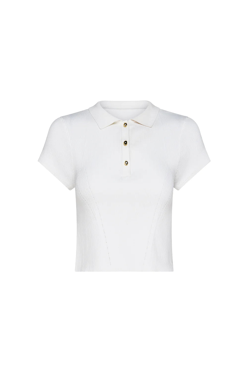 firm favourite knit polo, white