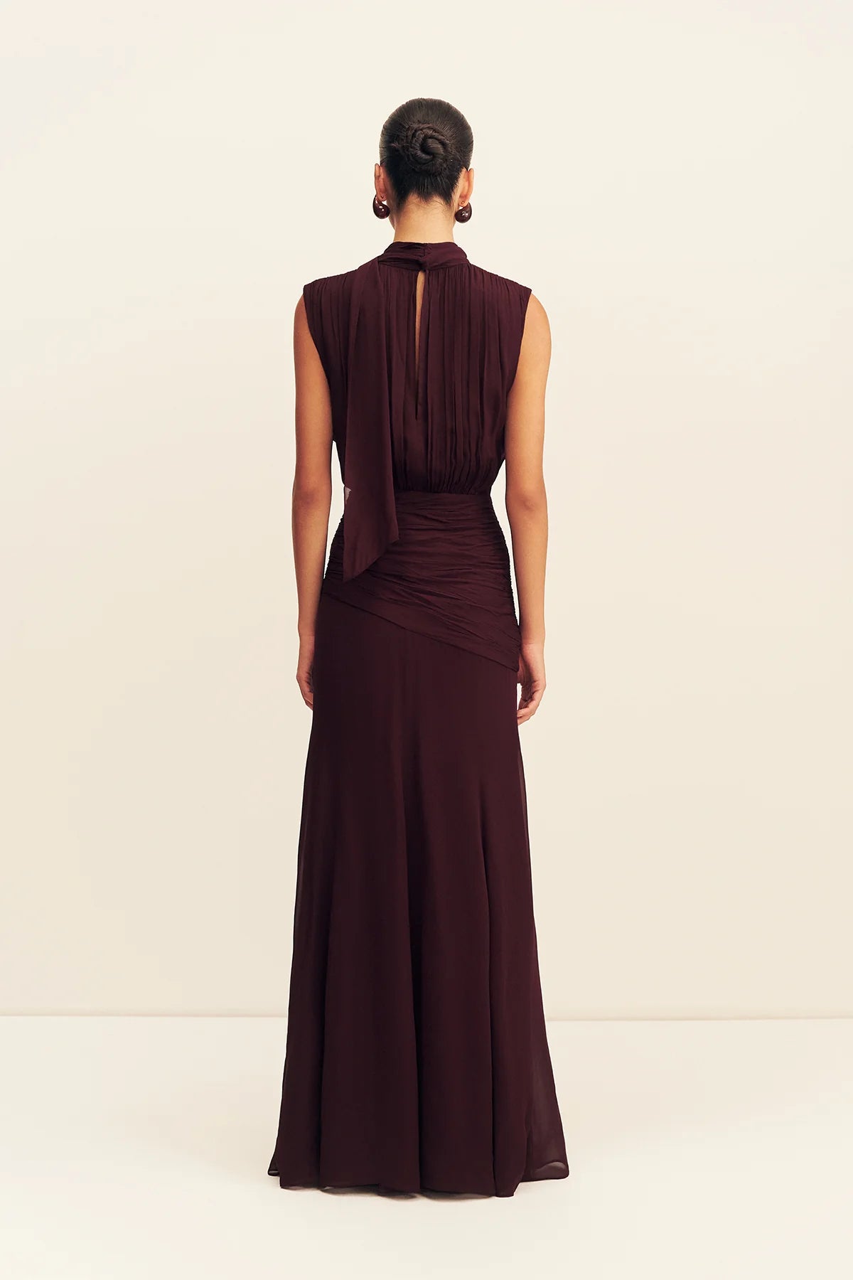 Amina scarf neck dress, wine tasting