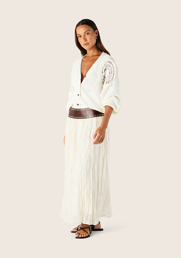 Martina knit cardigan, chalk