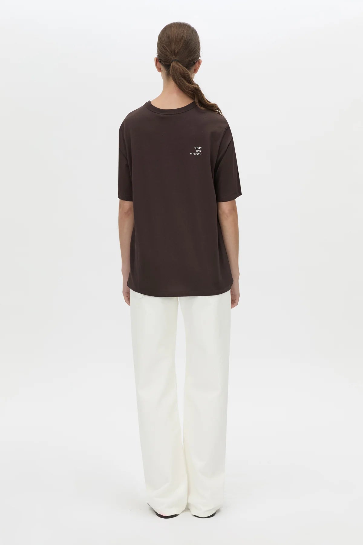 Calista relaxed print tee, hickory