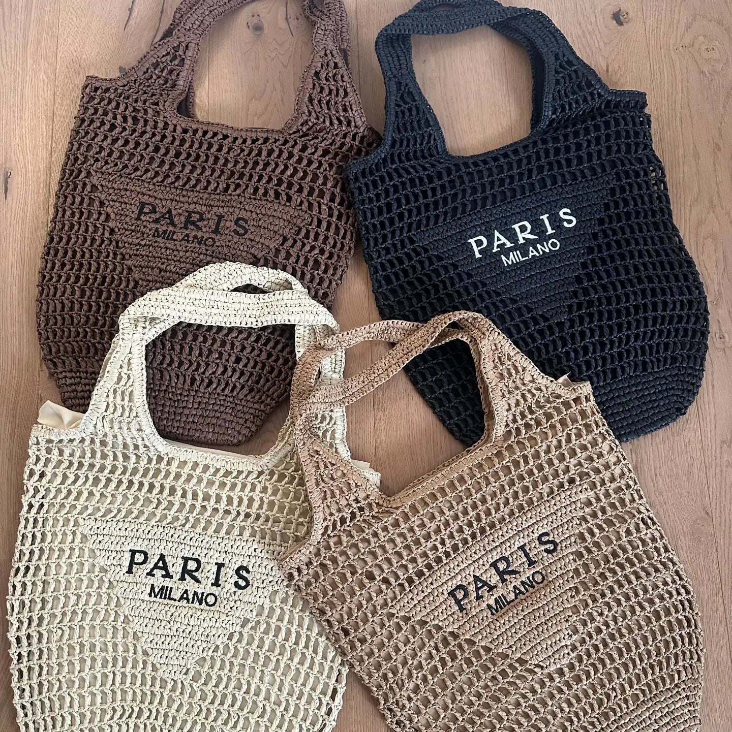 Louise raffia tote