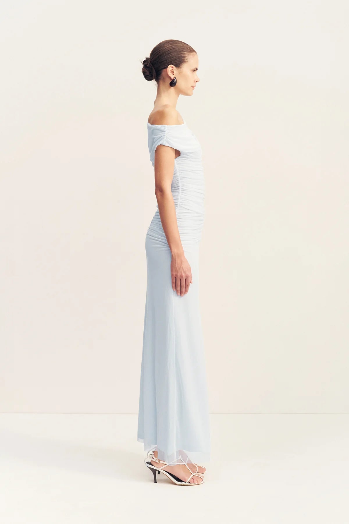 Mira off shoulder maxi dress, sky