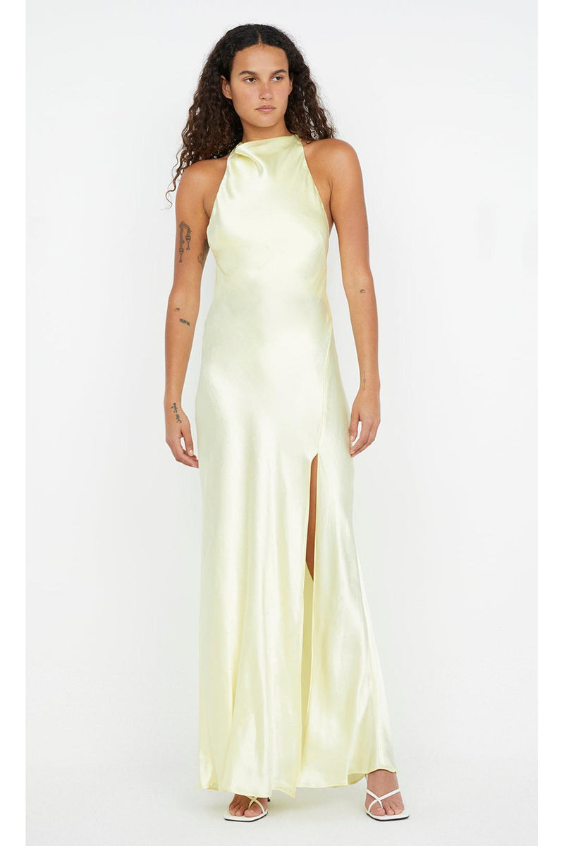 sol maxi dress bec and bridge sol maxi dress, ice yellow