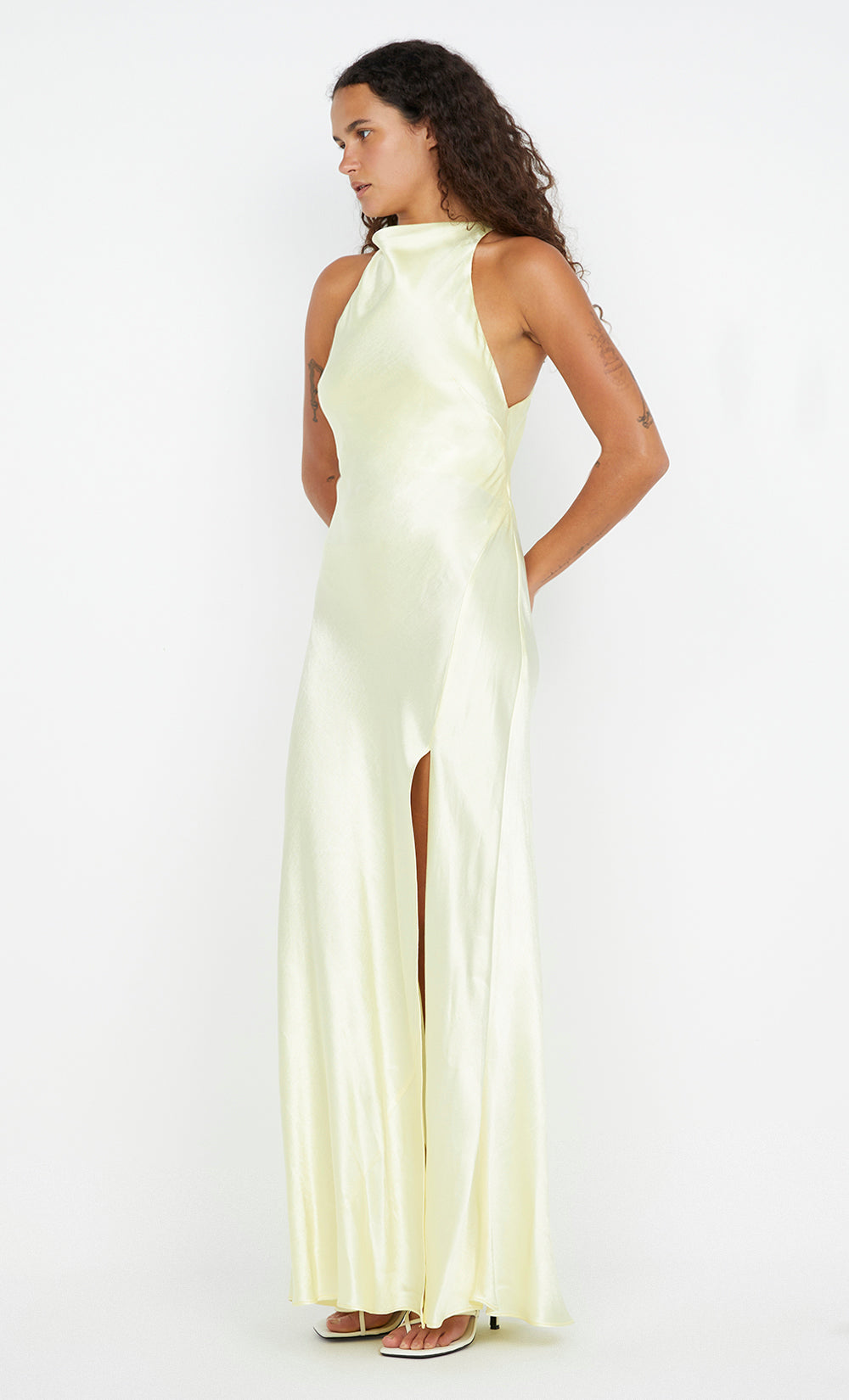 sol maxi dress, ice yellow