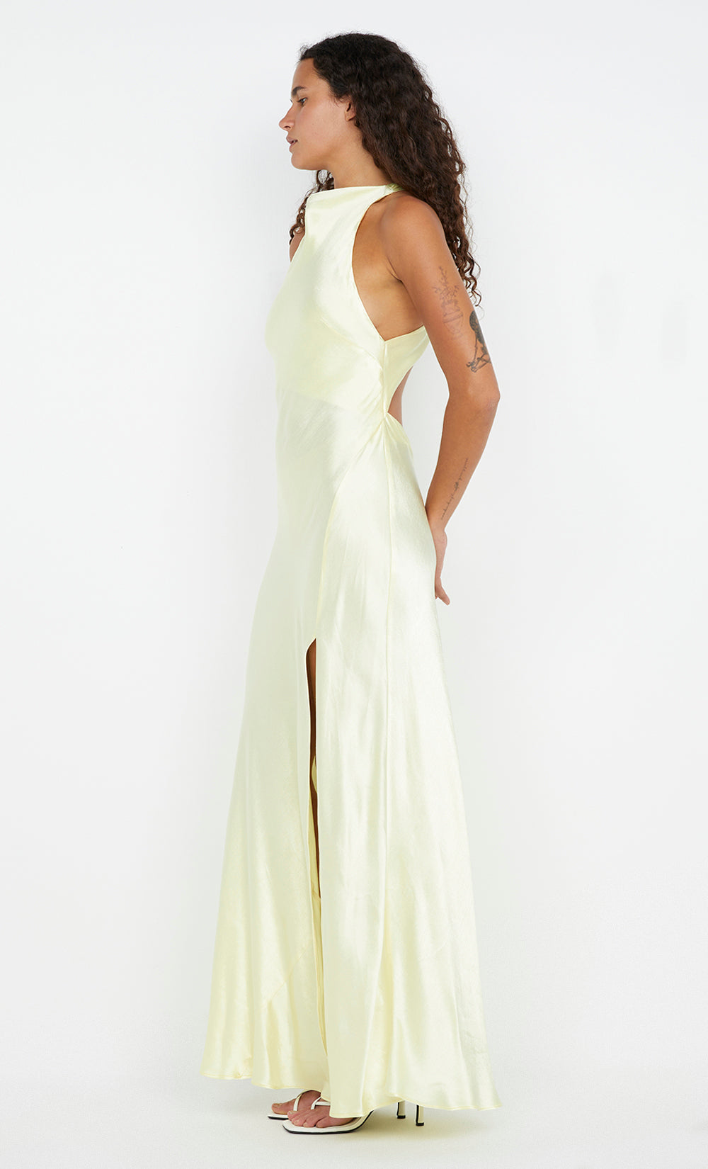 sol maxi dress, ice yellow