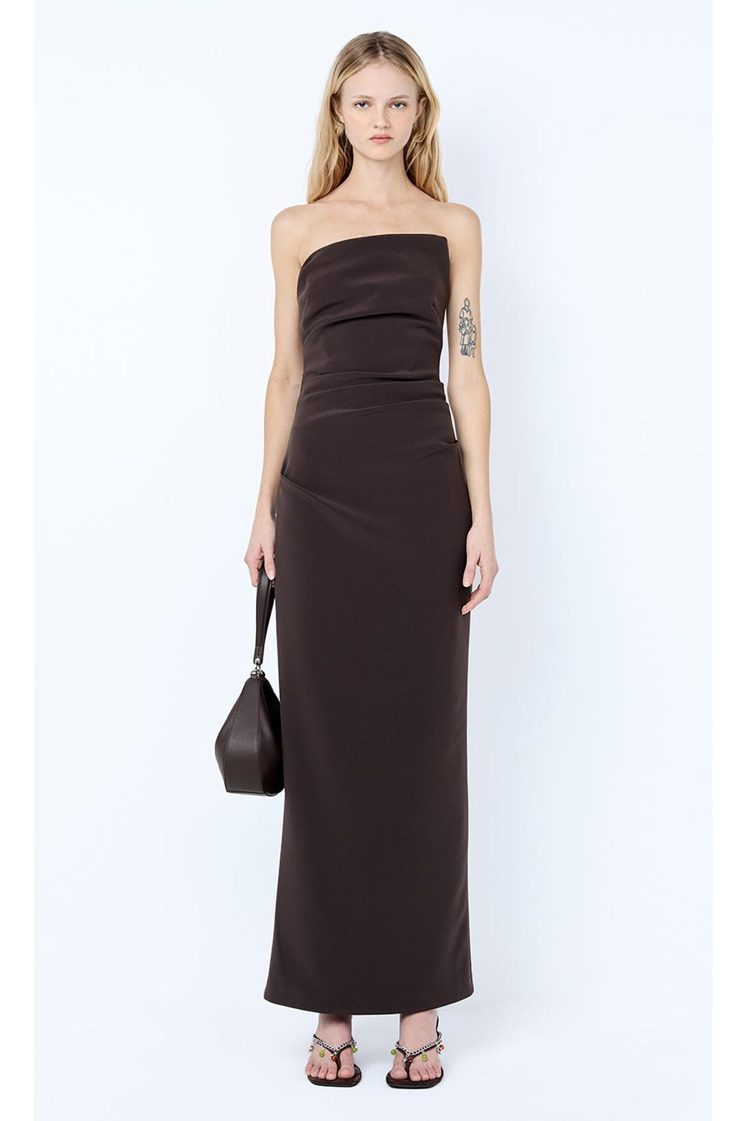 Lior strapless dress, espresso