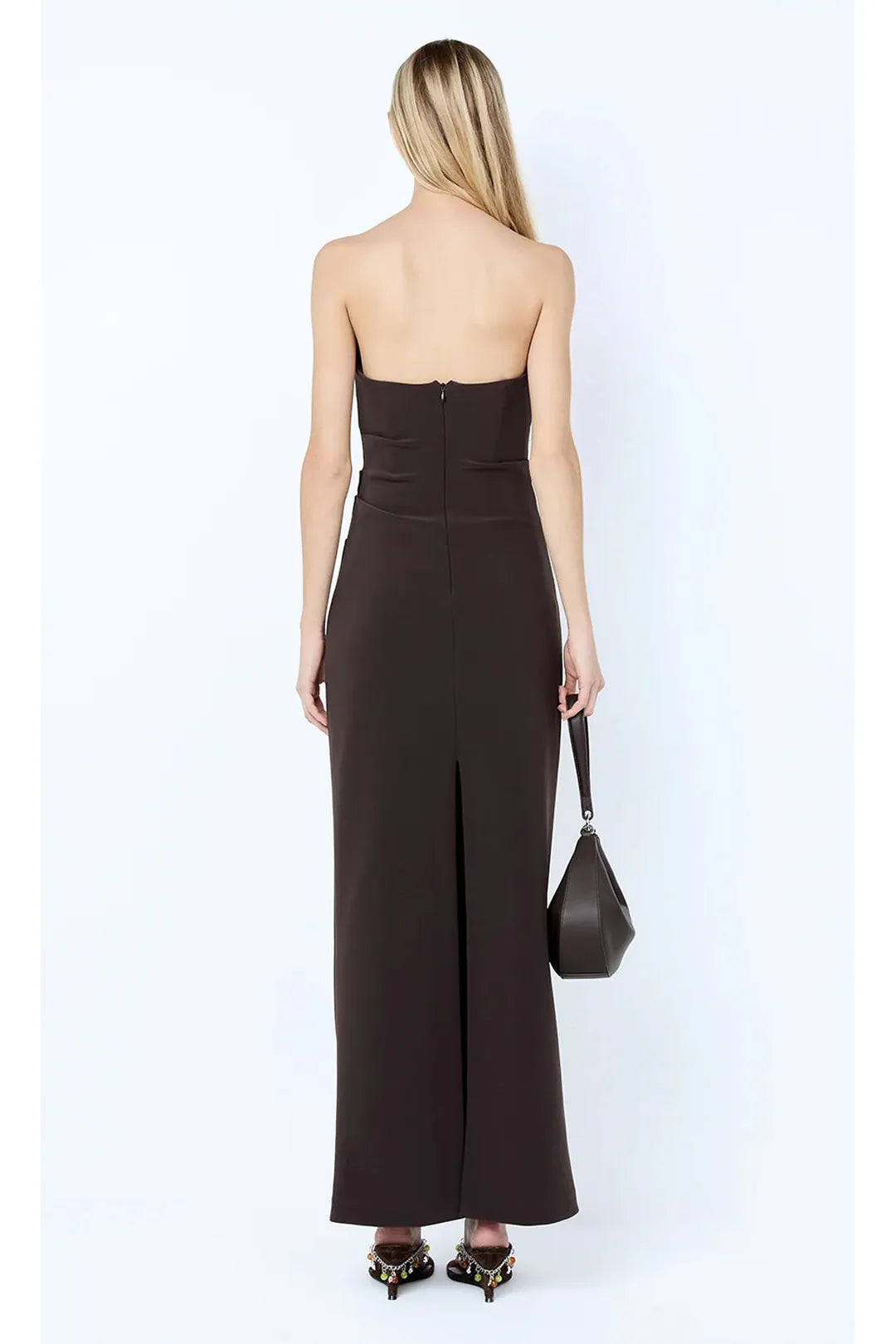 Lior strapless dress, espresso