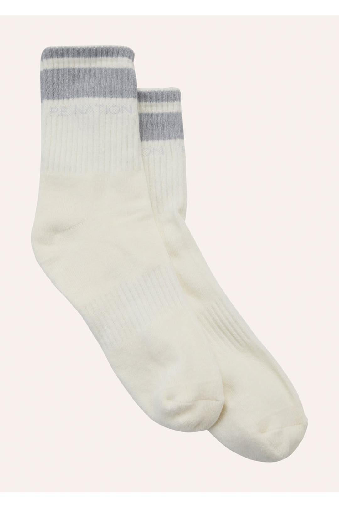 Homage sock, whisper white/heather blue