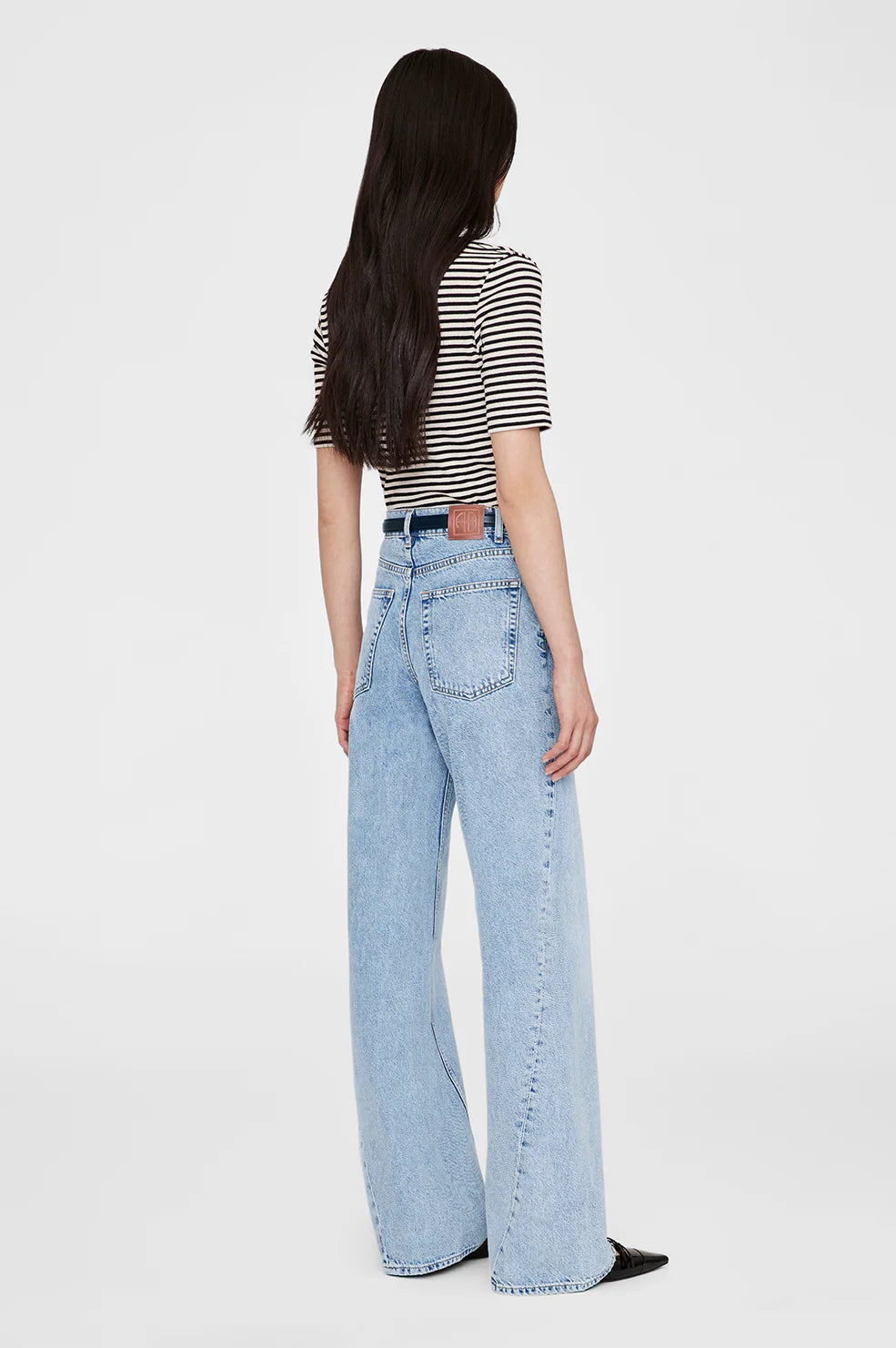 Alessia tee , cream & stripe