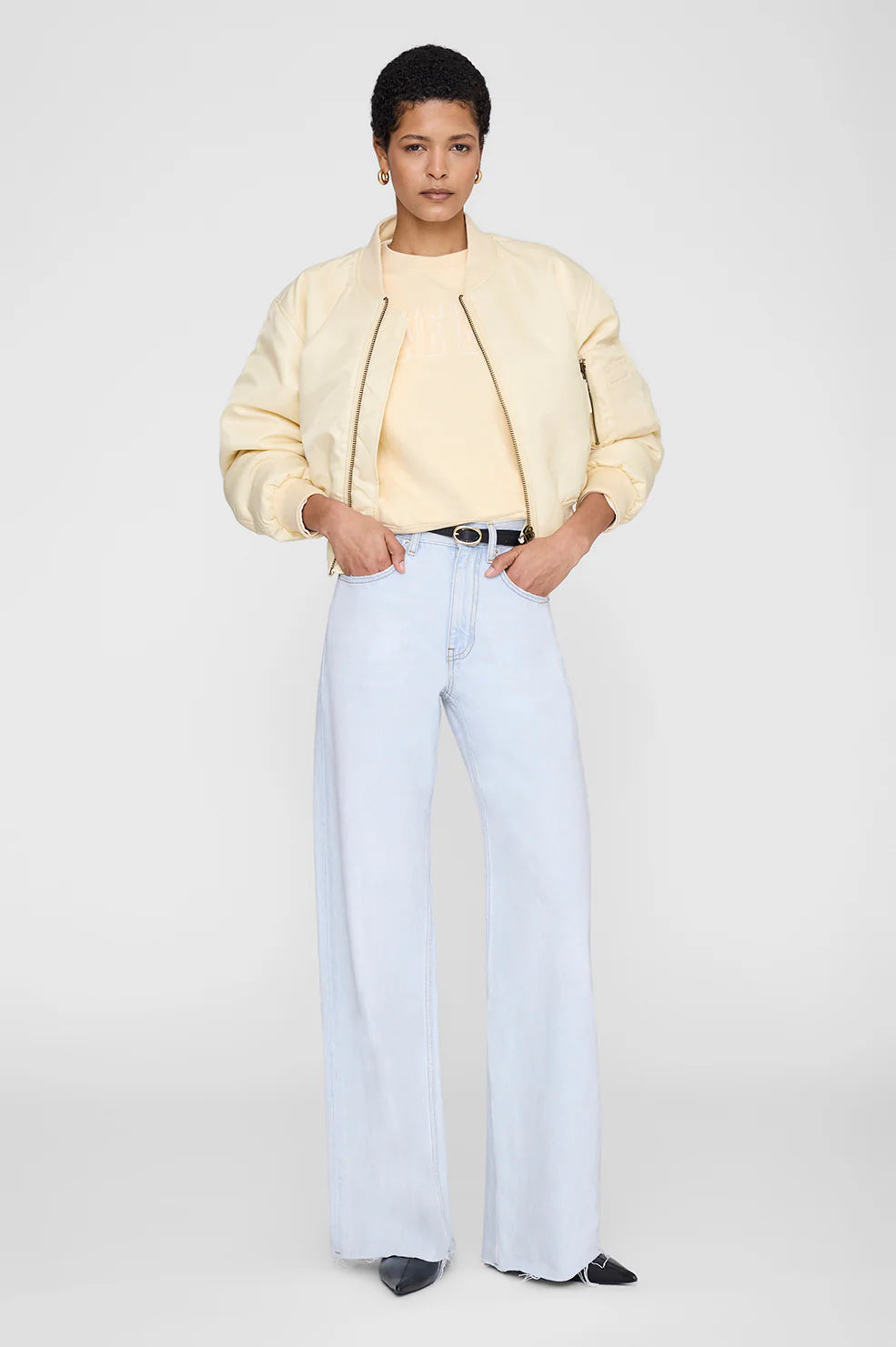 Harry shrunken sweatshirt, butter yellow