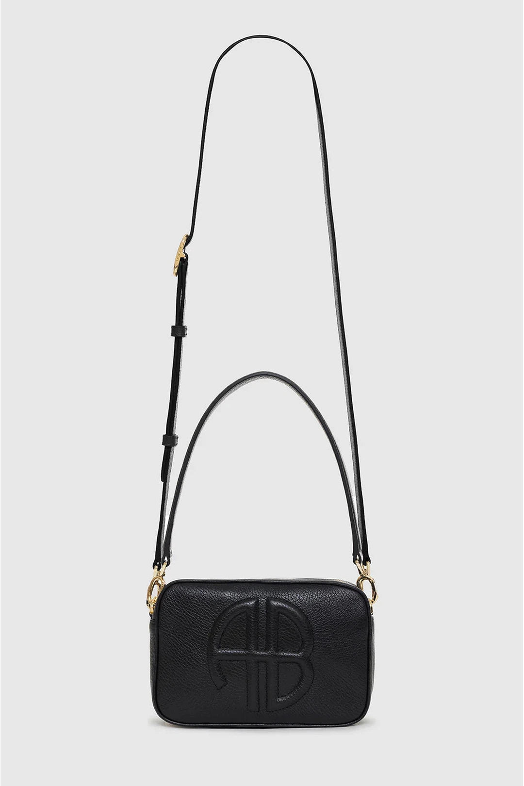 Lili bag, black pebbled