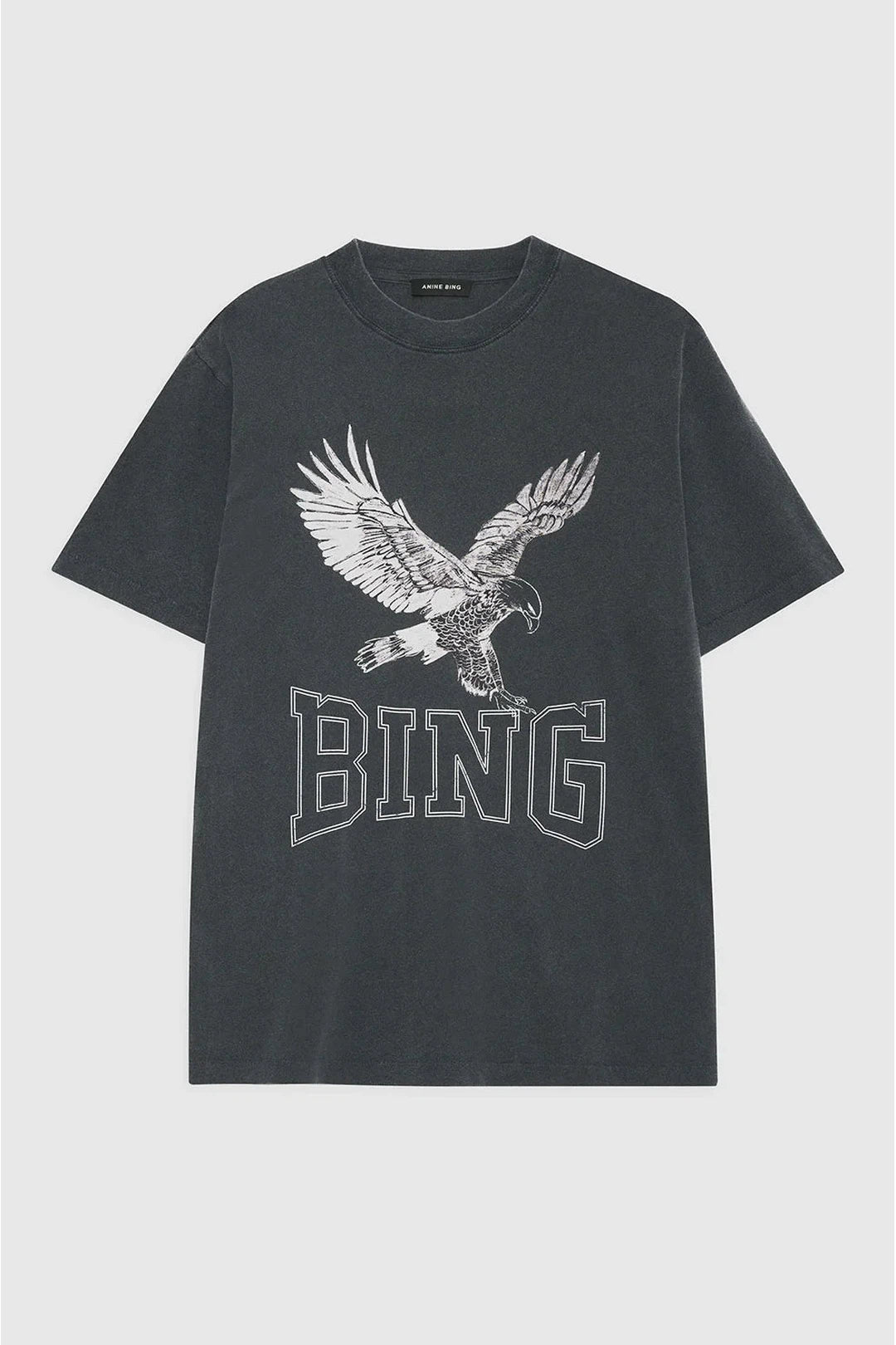 Lili retro tee eagle, washed black