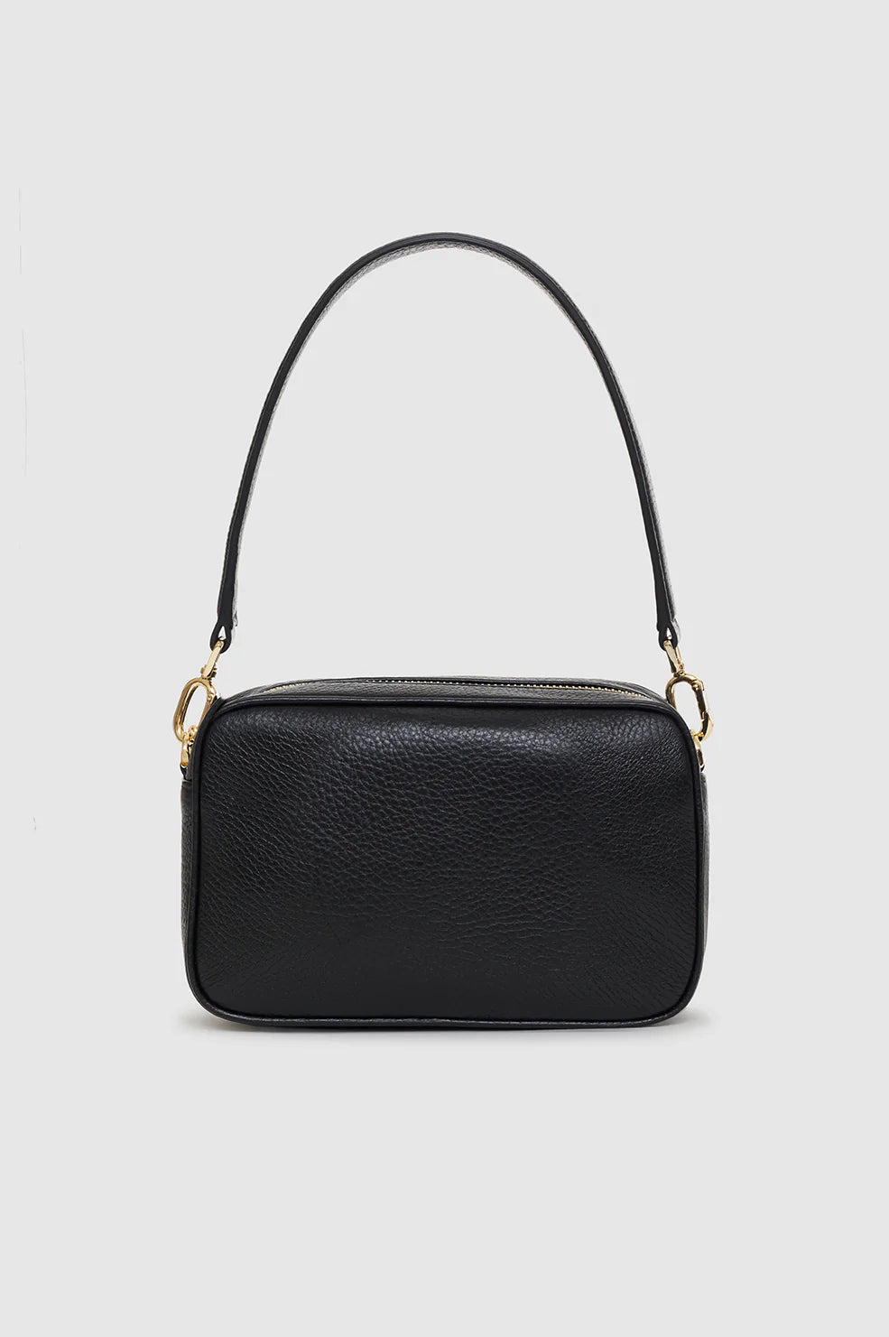 Lili bag, black pebbled