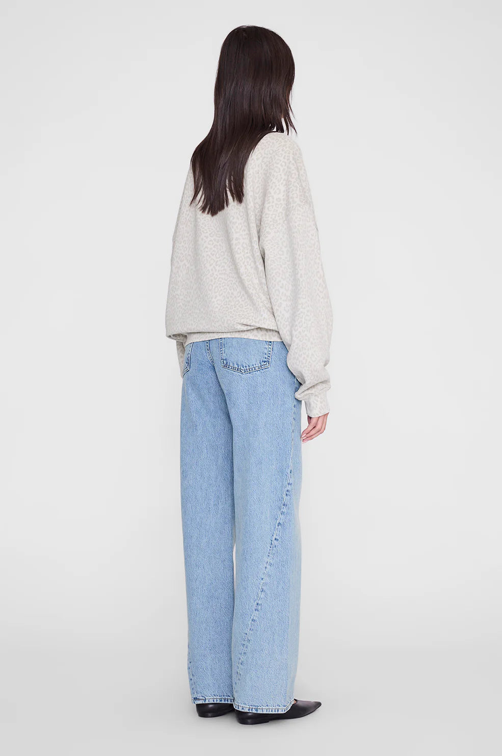 Miles sweatshirt anine bing, White washed leopard