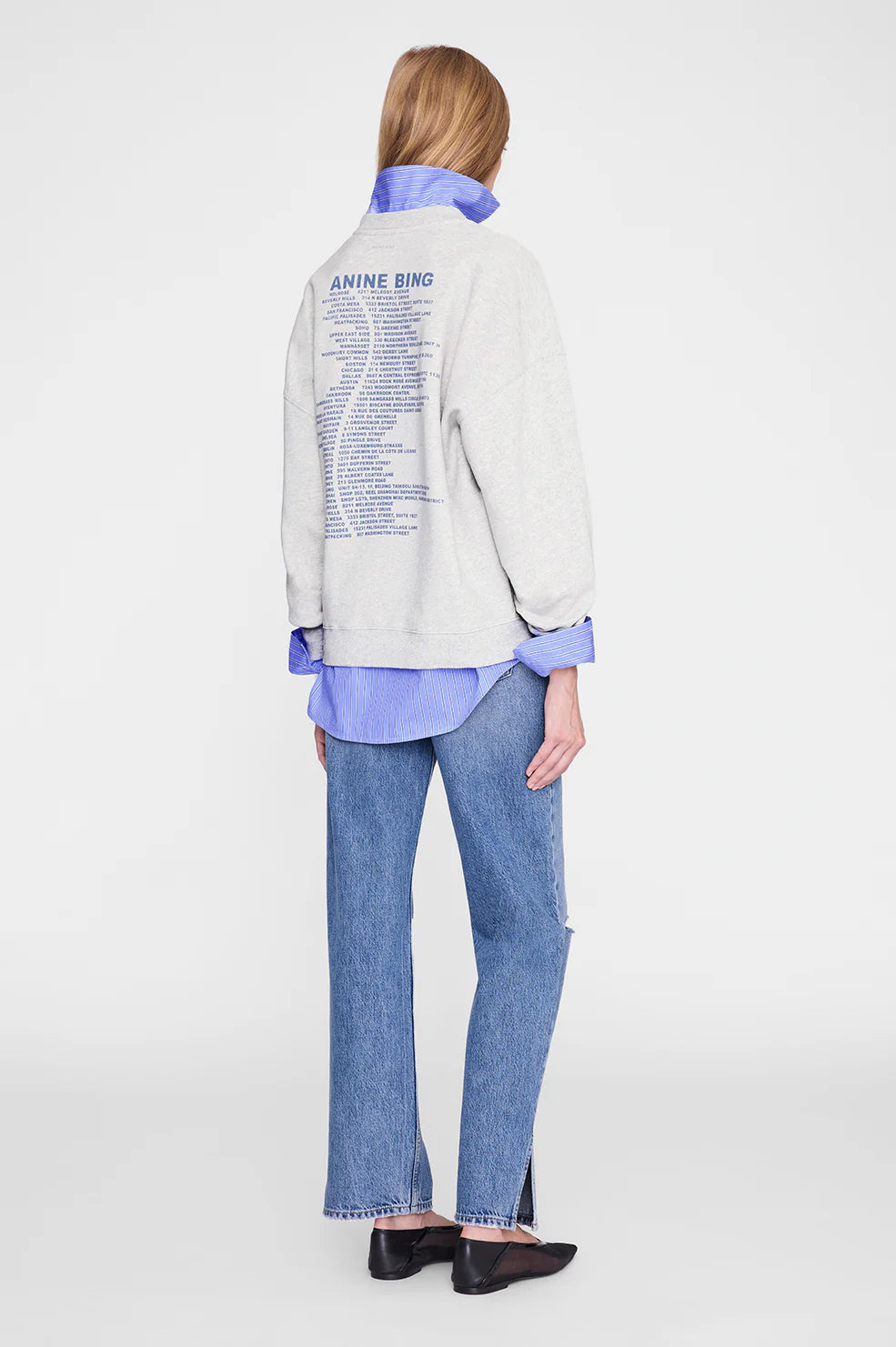 Miles sweatshirt waves, heather grey