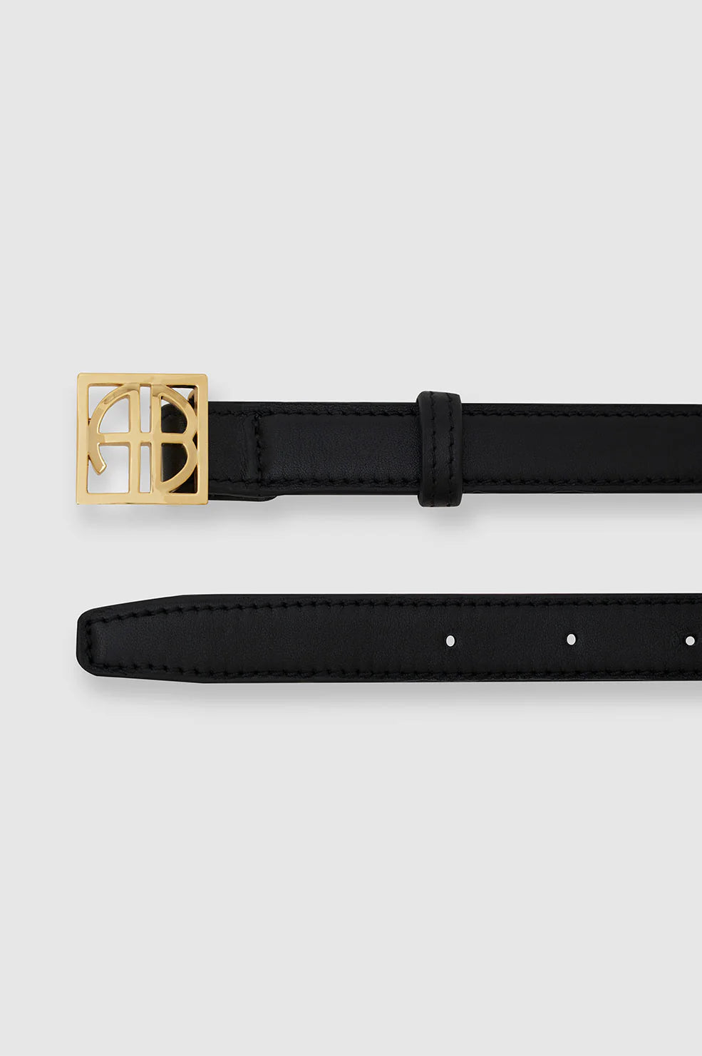 Monogram belt, black