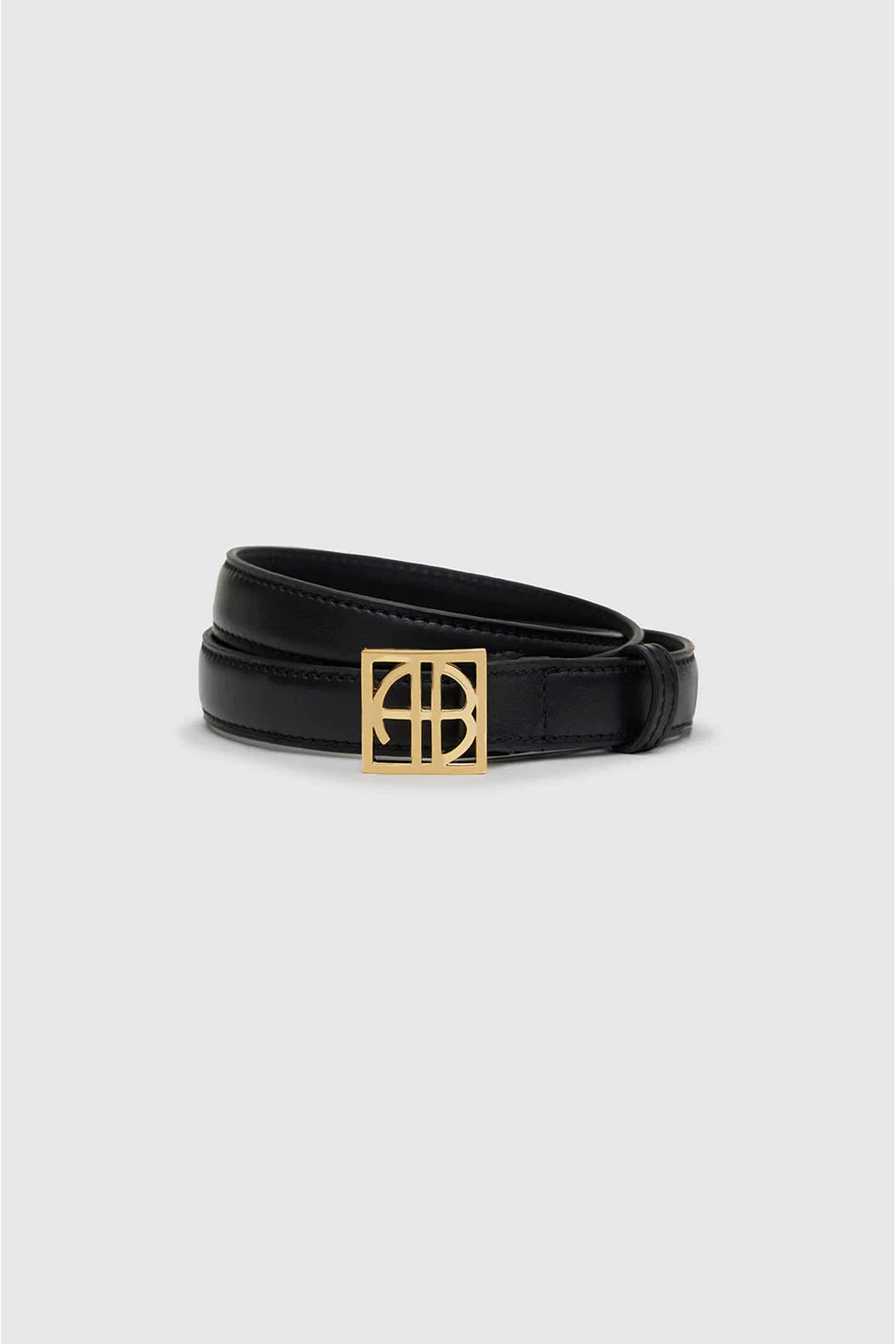 Monogram belt, black