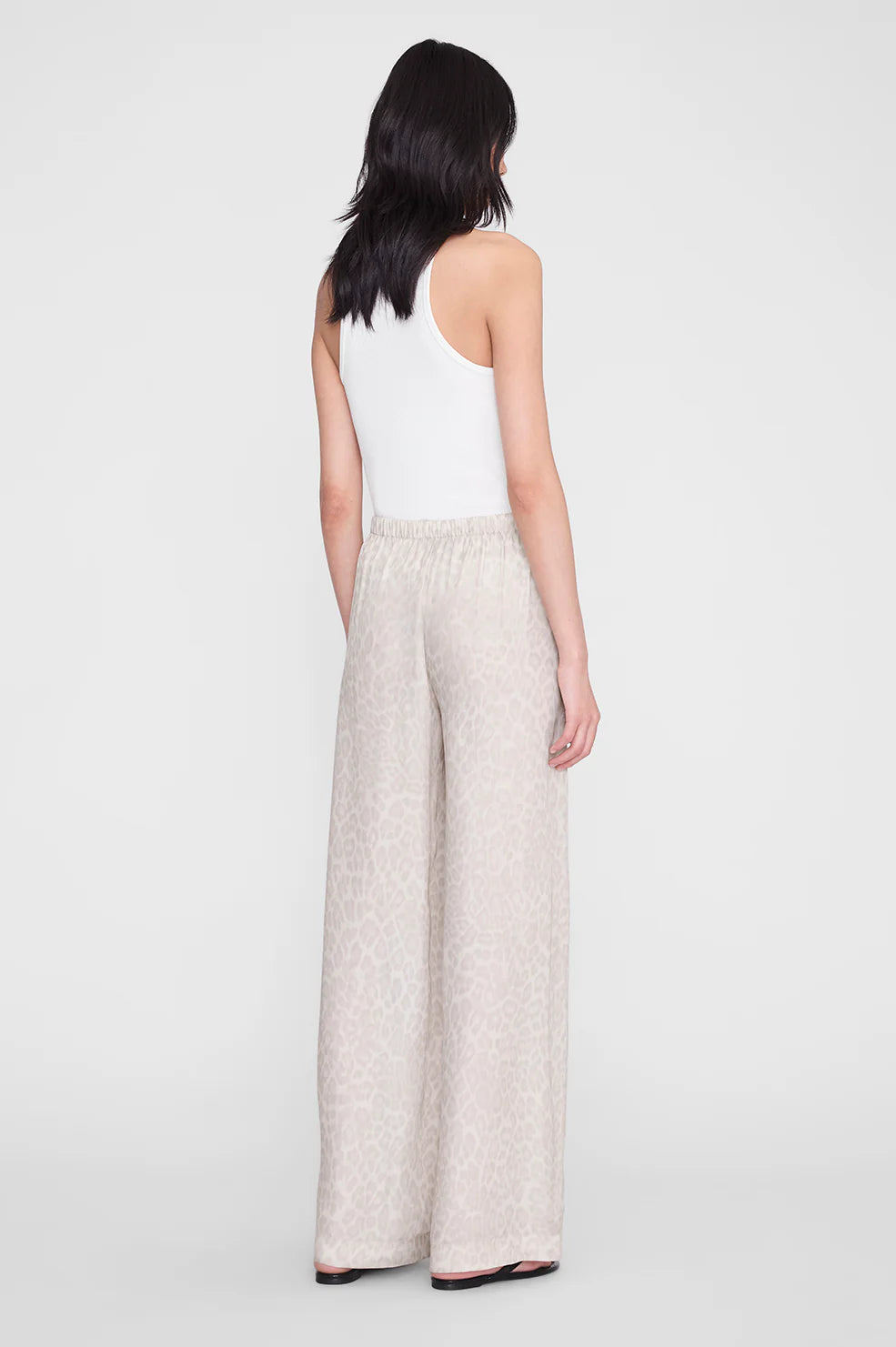 Roslyn Pant, washed white leopard