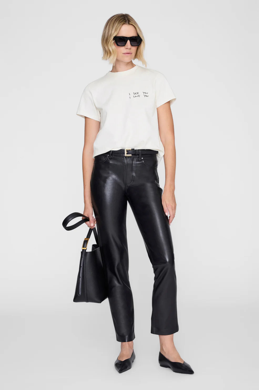 Shelley tee I see you I love you, washed cream