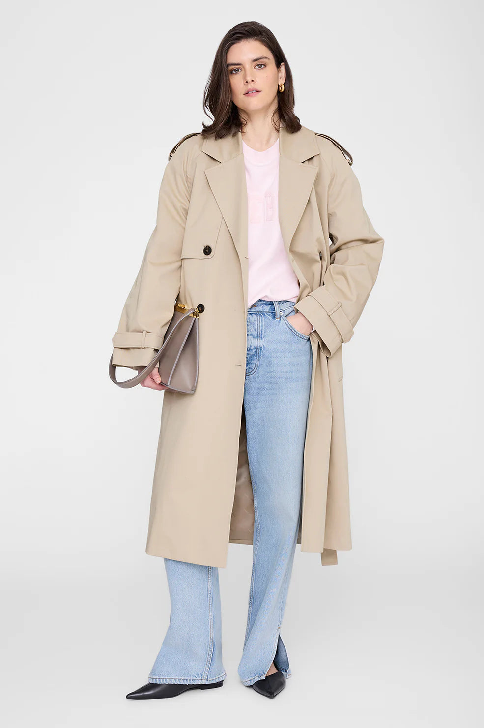 Spencer sweatshirt anine bing, powder pink