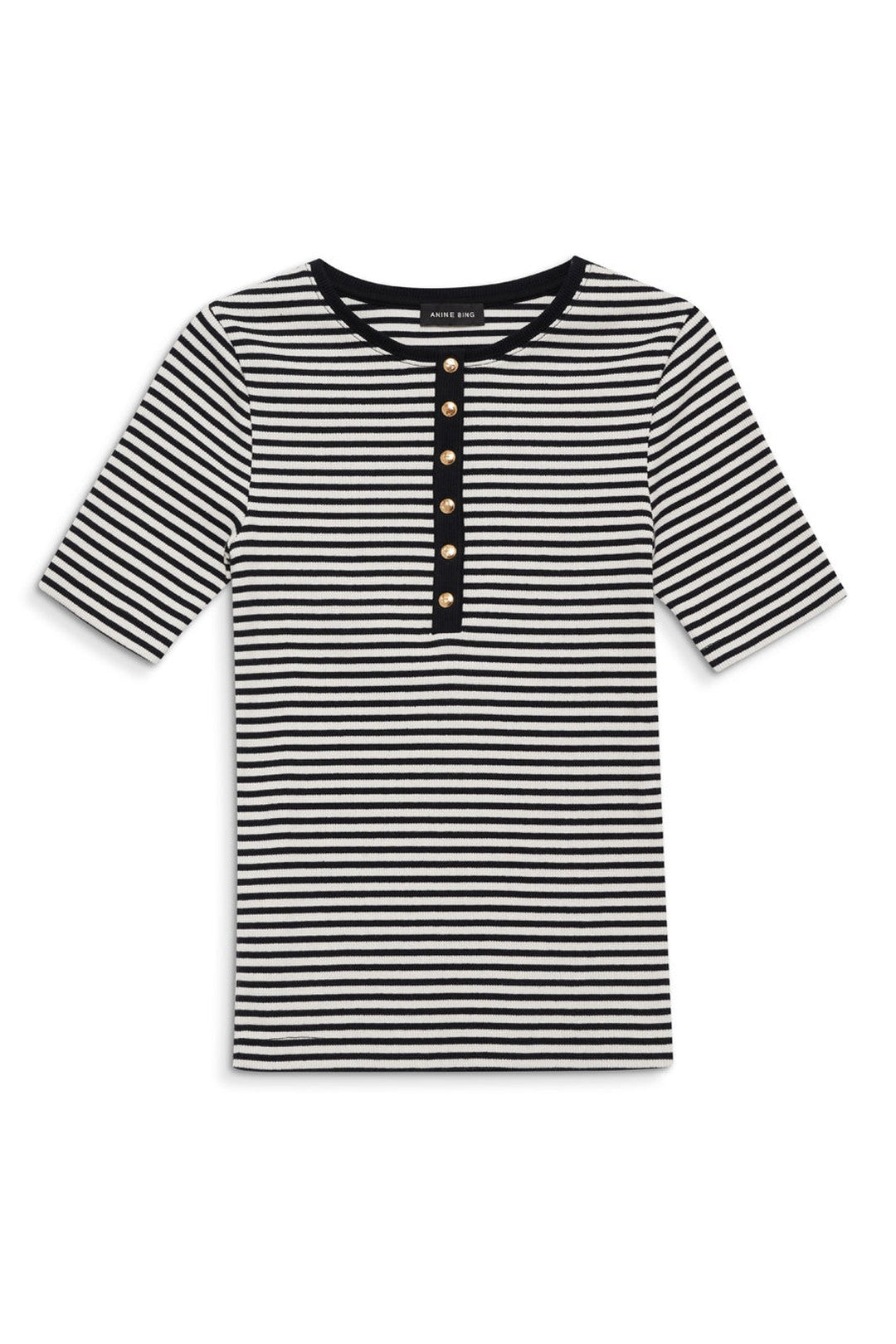 Alessia tee , cream & stripe