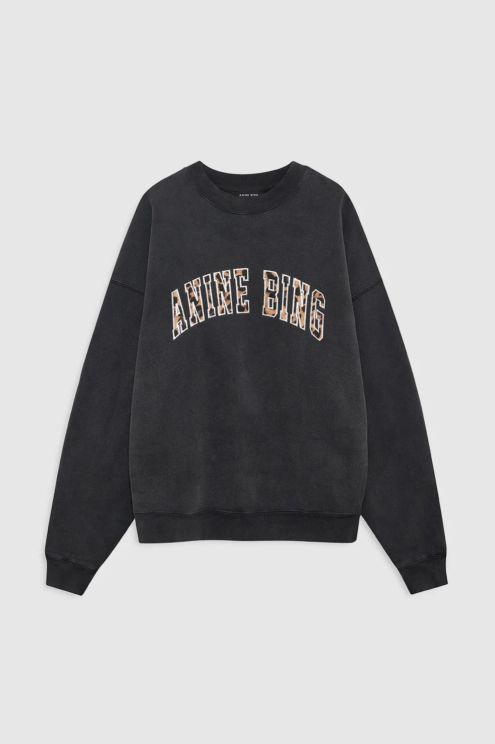 Miles Sweatshirt Anine bing leopard, washed black