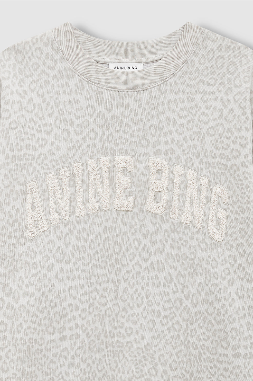 Miles sweatshirt anine bing, White washed leopard