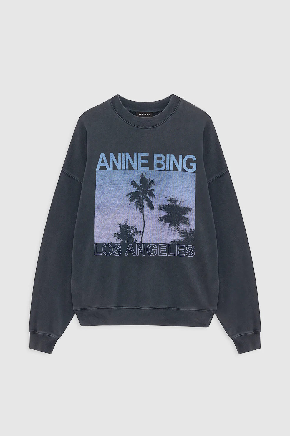 Miles sweatshirt palms, washed grey