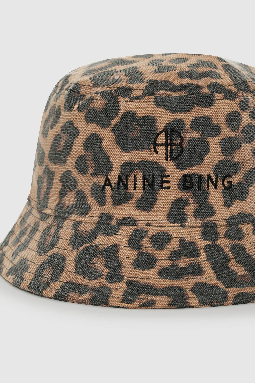 Nicks bucket hat, black & brown leopard
