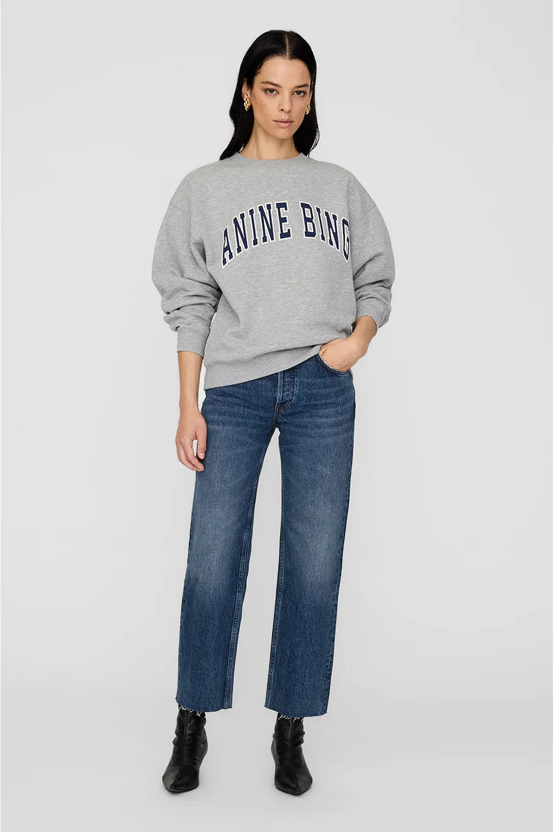 Spencer sweatshirt Anine Bing, med heather grey