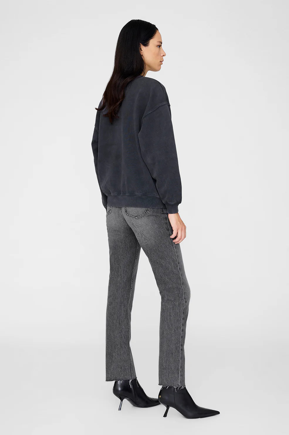 Spencer sweatshirt leopard, washed black