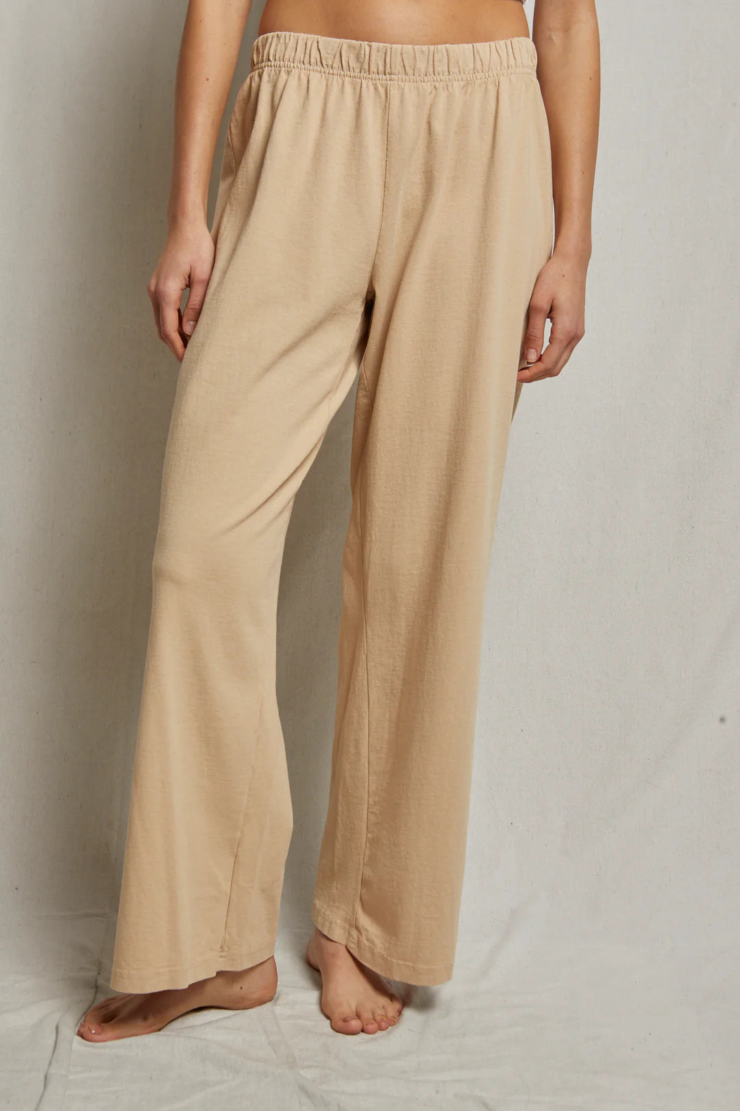 Adele supima cotton pants, sand dune