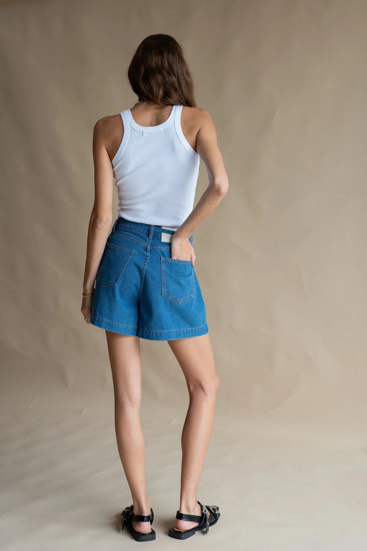 Jolie denim short, dark blue