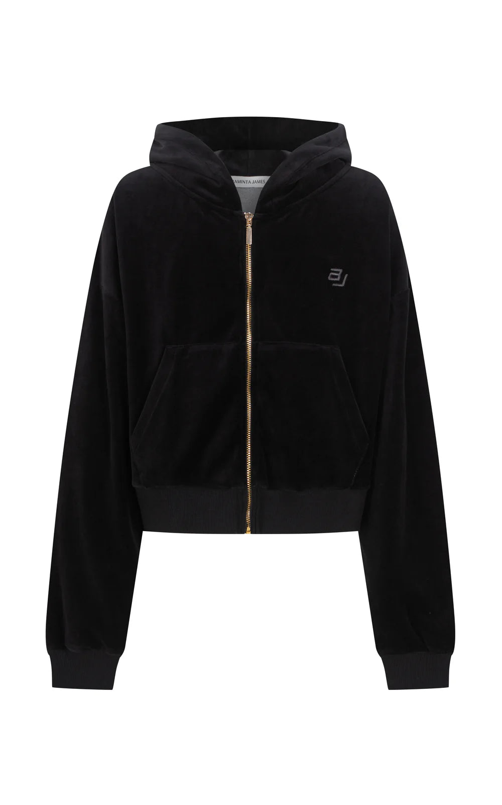Aj Velour hoodie, noir