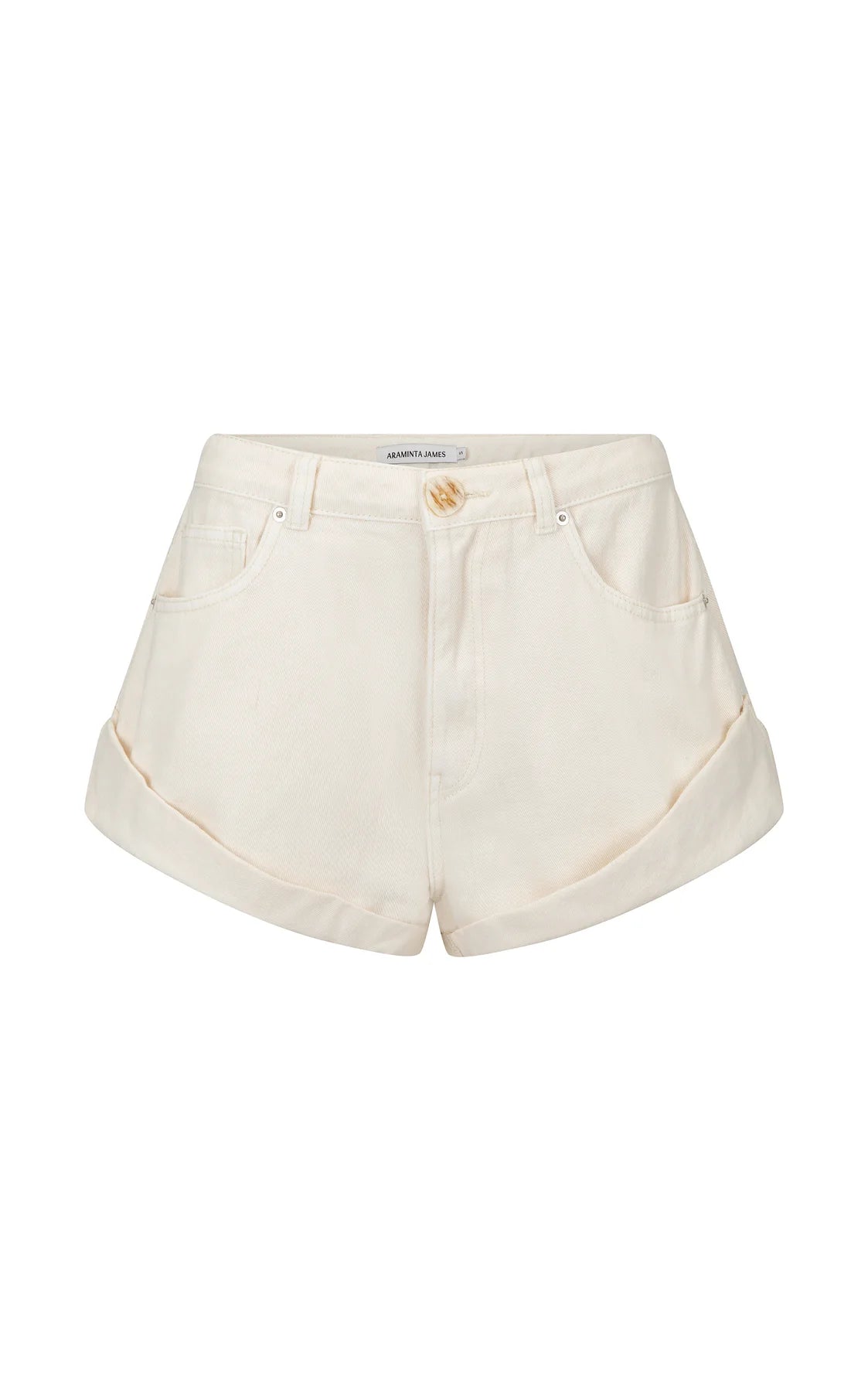 Goldie denim short, cream