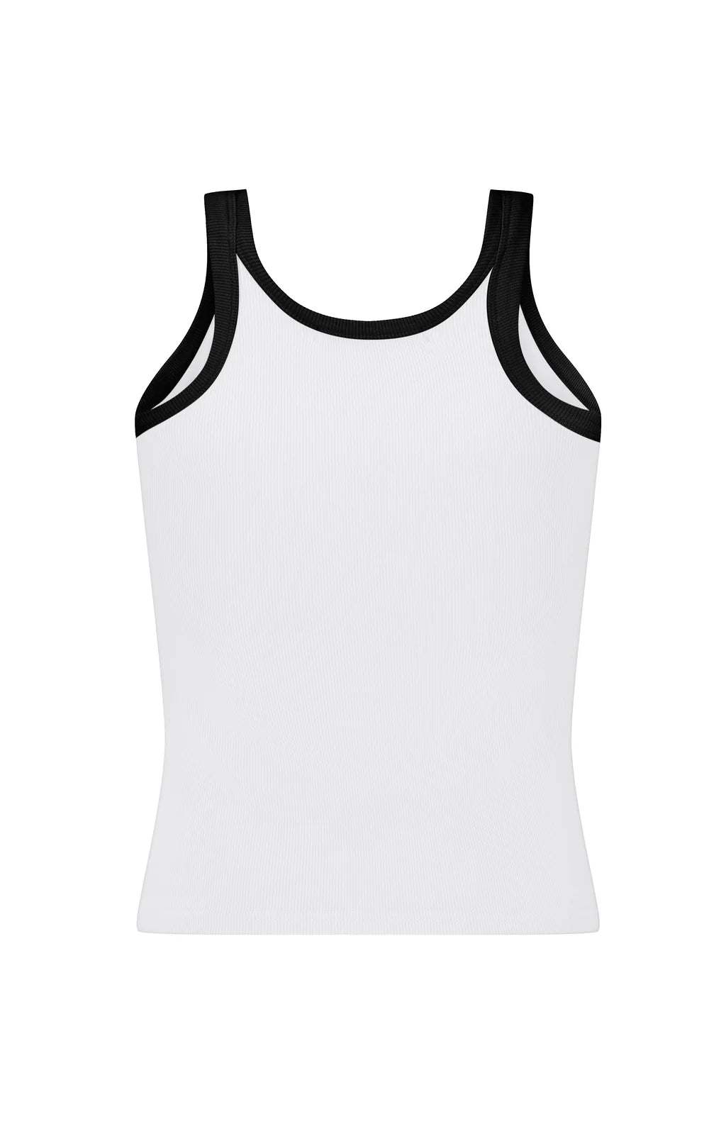 monogram contrast tank, snow